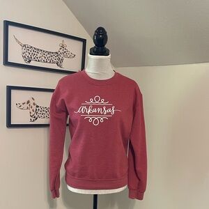 Gildan Women's Red Crew Neck Sweater